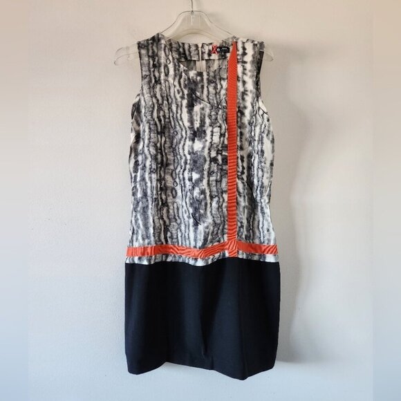 SINEQUANONE | dress tie dye orange black gray sz 8 - Picture 1 of 5